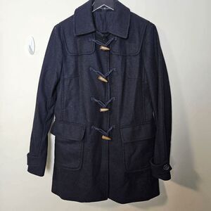 GAP Trench Duffle Peacoat Womens Navy Size Medium Tall